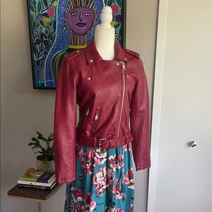 Levi's Red Faux Leather Jacket